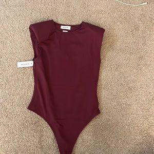 Aritzia Babaton Shoulder Pad Bodysuit - Size S, NWT